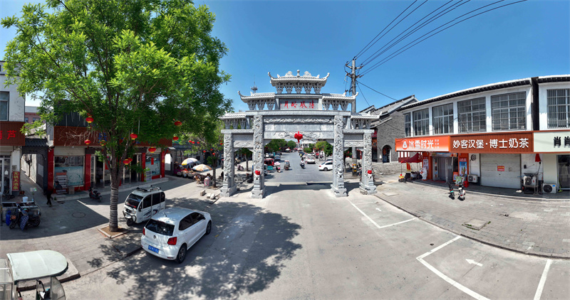 4月25日拍摄的山东省临沂市郯城县马头古镇风光（无人机照片）。..JPG