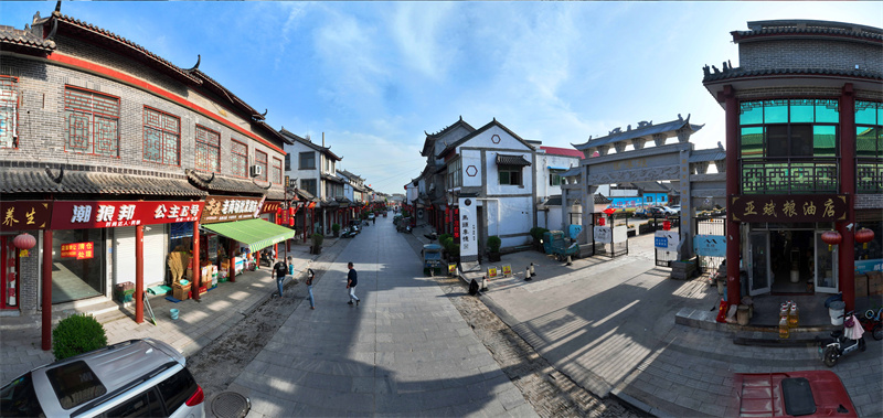 4月25日拍摄的山东省临沂市郯城县马头古镇风光（无人机照片）。.JPG